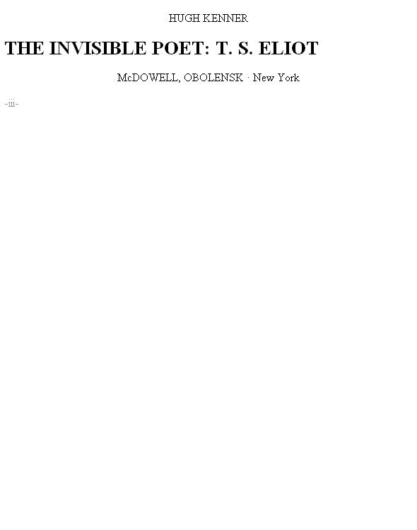 شاعر نامرئی: T.S. الیوت