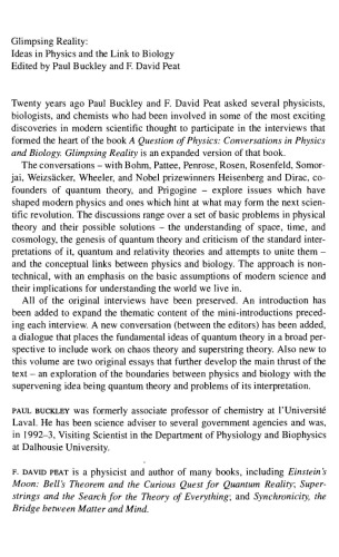 واقعیت درخشان: ایده های فیزیک و پیوند زیست شناسی