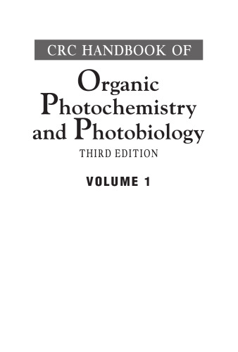 ﻿کتاب راهنمای فتوشیمیایی و فوتوبیولوژی آلی CRC ، چاپ سوم - مجموعه دو جلدی