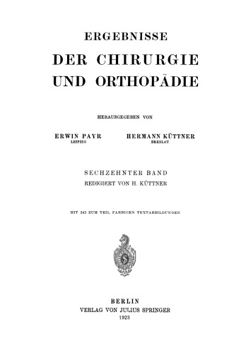 نتایج جراحی و ارتوپدی: دوره شانزدهم