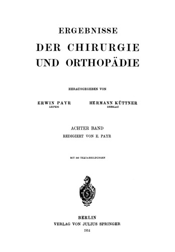 ﻿نتایج جراحی و ارتوپدی: جلد هشتم