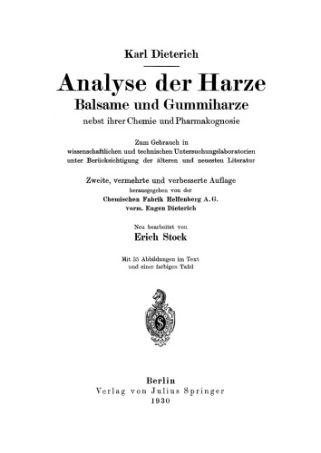 تجزیه و تحلیل رزین های رزین های بالسام و لثه به همراه شیمی و داروسازی آنها: برای استفاده در آزمایشگاه های تحقیقاتی علمی و فنی با در نظر گرفتن ادبیات قدیمی و جدید