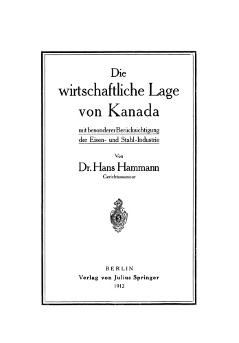 وضعیت اقتصادی کانادا: با توجه ویژه به صنعت آهن و فولاد