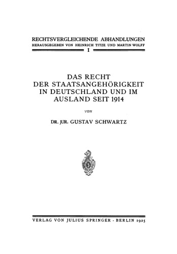 حق شهروندی از سال 1914 در آلمان و خارج از کشور