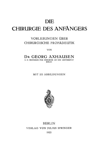جراحی برای مبتدیان: سخنرانی در مورد پیشگیری از جراحی