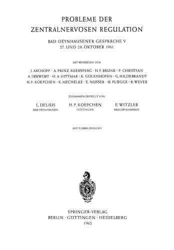 مشکلات تنظیم عصب مرکزی: مذاکرات بد اواینهاوزن 27 و 28 اکتبر 1961