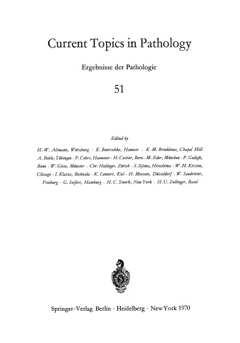 مباحث فعلی در آسیب شناسی: Ergebnisse der Pathologie