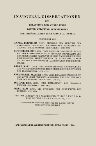 ﻿کمک به دانش آسیب شناسی بیماری ها در کره اسب های ناشی از Sclerostomum edentatum