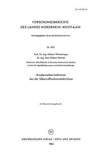 واکنشهای جانبی آند در الکترولیز تصفیه نقره