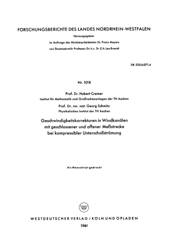 اصلاحات سرعت در تونل های بادی با بخش های اندازه گیری بسته و باز با جریان فرعی قابل فشرده سازی