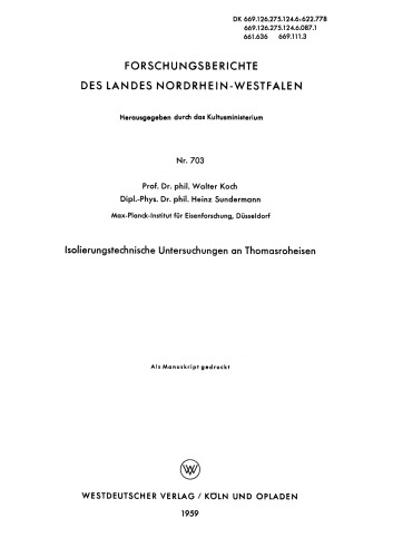 ﻿آزمایشات عایق روی چدن توماس