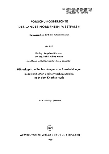 مشاهدات میکروسکوپی رسوبات در فولادهای آستنیتی و فریتیک پس از آزمایش خزش