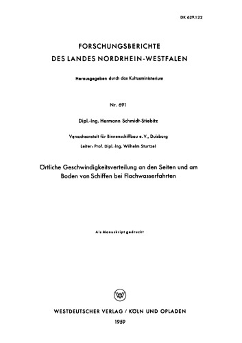 توزیع سرعت محلی در طرفین و پایین عروق در طول آب های کم عمق