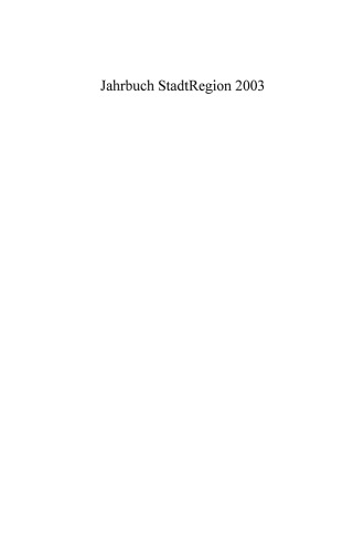 سالنامه StadtRegion 2003: تمرکز: مناطق شهری