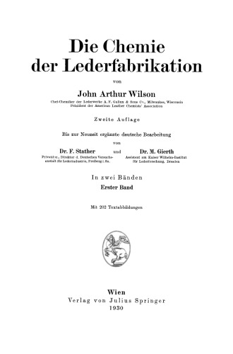 ﻿شیمی ساخت چرم: جلد اول