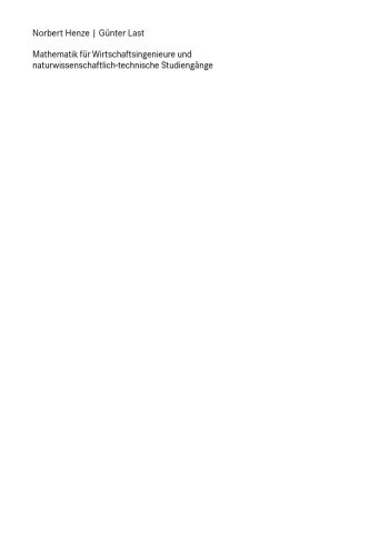 ﻿ریاضیات برای مهندسین صنایع و دروس علمی و فنی: جلد 2: تجزیه و تحلیل در IRn، جبر خطی، فضاهای هیلبرت، تحلیل فوریه، معادلات دیفرانسیل، استوکاستیک