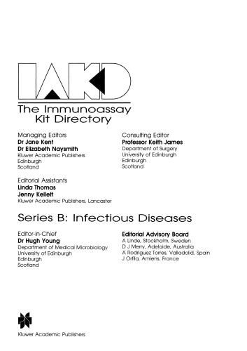 ﻿فهرست راهنمای کیت Immunoassay: جلد 1: قسمت 3 دسامبر 1995