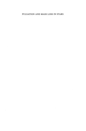 ﻿ضربان و از دست دادن توده در ستاره ها: مجموعه مقالات یک کارگاه برگزار شده در تریست، ایتالیا، 14 تا 18 سپتامبر 1987