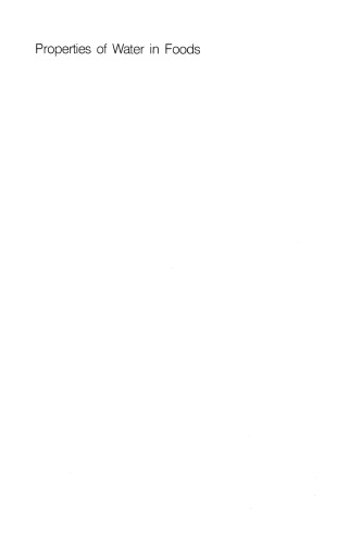 خواص آب در غذاها: در ارتباط با کیفیت و ثبات