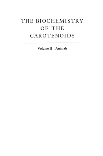 بیوشیمی کاروتنوئیدها: دوره دوم حیوانات