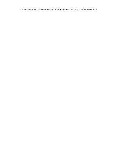 مفهوم احتمال در آزمایش های روانشناختی