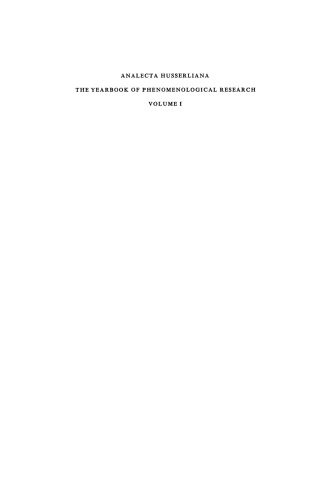 Analecta Husserliana: سالنامه تحقیقات پدیدارشناسی