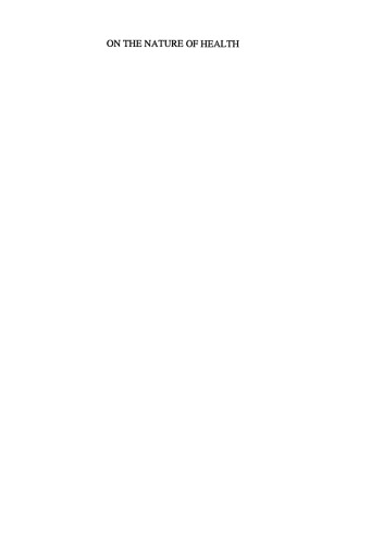 درمورد ماهیت سلامتی: یک رویکرد عملی - نظری