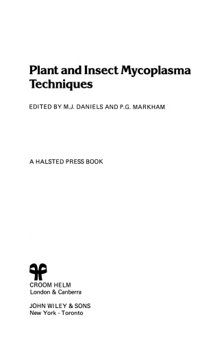 روشهای مایکوپلاسمای گیاهان و حشرات