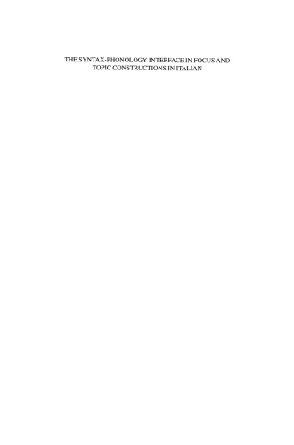 رابط نحو-فنولوژی در تمرکز و ساختارهای موضوعی به زبان ایتالیایی