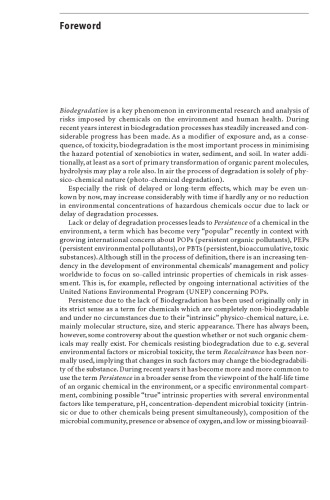 ﻿تجزیه زیستی و ماندگاری