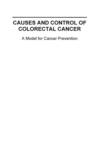 علل و کنترل سرطان کولورکتال: الگویی برای پیشگیری از سرطان
