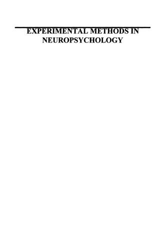 ﻿روش های تجربی در روانشناسی اعصاب