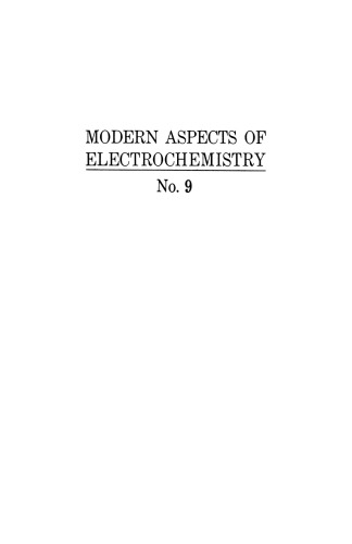جنبه های مدرن الکتروشیمی: شماره 9