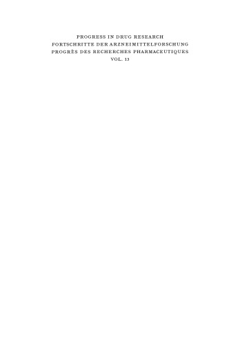 پیشرفت در تحقیقات دارویی / Fortschritte der Arzneimittelforschung / Progrès des recherches pharmaceutiques