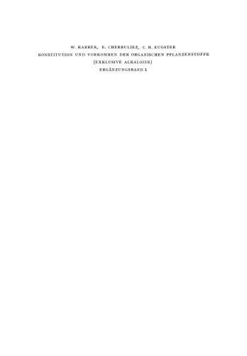 ﻿تشکیل و پیدایش مواد آلی گیاهی: (به استثنای آلکالوئیدها) مکمل جلد 1