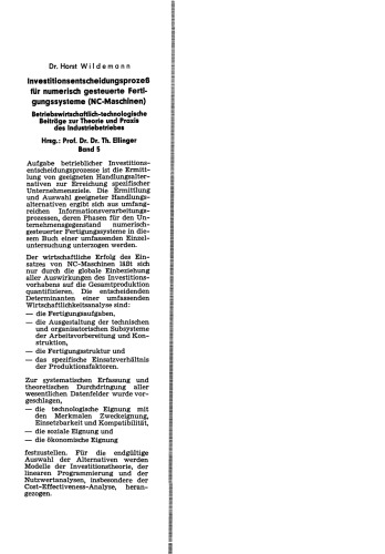 ﻿فرآیند تصمیم گیری سرمایه گذاری برای سیستم های تولید با کنترل عددی (ماشین های NC)