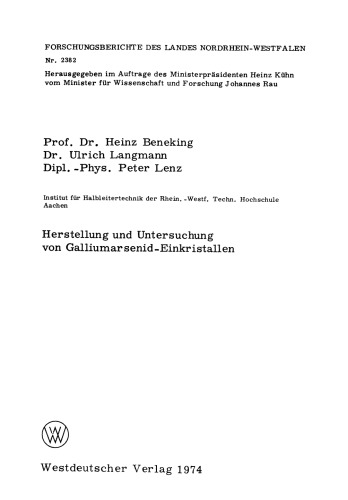 ساخت و بررسی تک بلورهای گالیم آرسنید