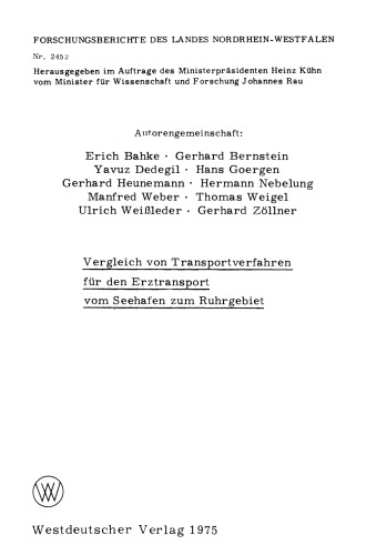 ﻿مقایسه روشهای حمل و نقل برای حمل و نقل سنگ معدن از بندر دریایی به منطقه روهر