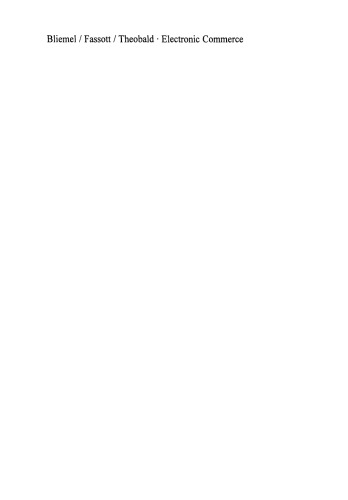 تجارت الکترونیکی: چالش ها - برنامه ها - چشم انداز