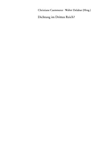 ﻿شعر در رایش سوم؟: ادبیات در آلمان 1933-1945