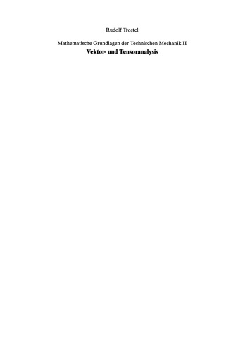 مبانی ریاضی مکانیک فنی II: تجزیه و تحلیل بردار و کشش