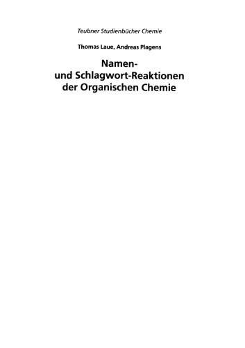 واکنش نام و کلمات کلیدی در شیمی آلی