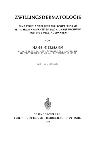 ﻿درماتولوژی جمینی: بررسی میزان وراثت در 89 بیماری پوستی پس از بررسی 370 جفت دوقلو