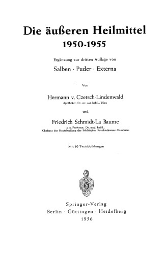 ﻿درمان های بیرونی 1950-1955