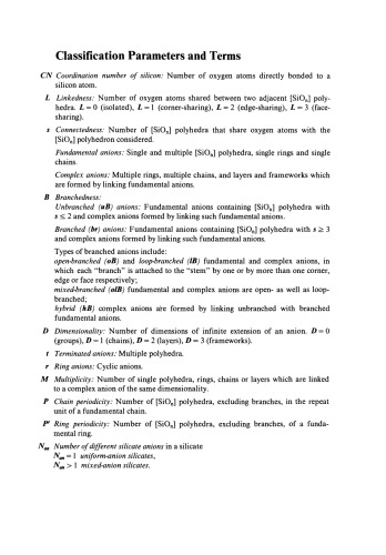﻿شیمی ساختاری سیلیکات ها: ساختار، پیوند و طبقه بندی