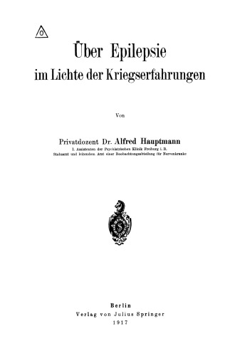 ﻿در مورد صرع در پرتو تجربه جنگ