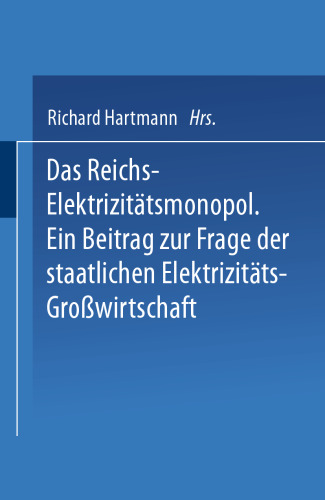 ﻿انحصار برق رایش: سهمی در مسئله اقتصاد دولتی در مقیاس بزرگ
