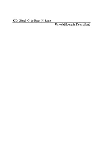 آموزش محیط زیست در آلمان: وضعیت و روند در حوزه های فوق برنامه