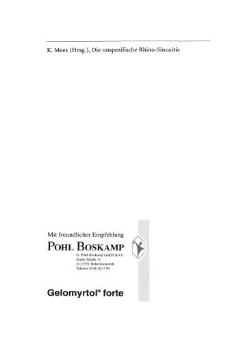 ﻿رینوزینوزیت خاص: جنبه های فعلی ترمیم محافظه کارانه و محافظه کارانه ترشحات مخاطی