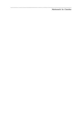 ﻿ریاضیات برای شیمیدانان: مقدمه ای بر درمان ریاضی مسائل علمی